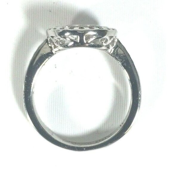 Aquarius Zodiac Silver Ring With Brown & White Stones - Picture 3 of 5